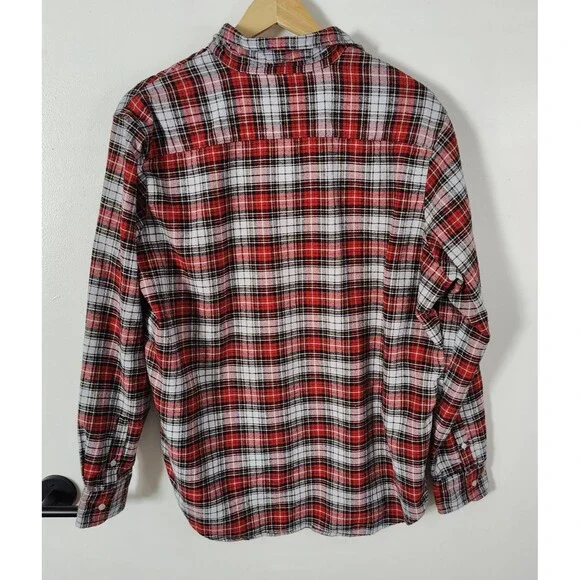 Frank & Eileen Plaid Button Front Shirt Made in Italy Womens XL Style Eileen - Picture 2 of 7